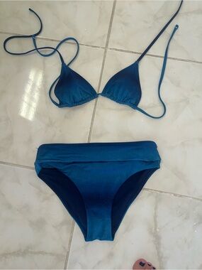 NWOT Victoria's Secret OMBRÉ Blue Bikini Two-Piece Swim Set